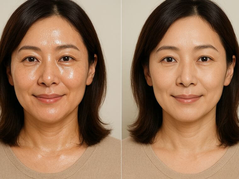 鈴木さやか 韓国風メイク ツヤ肌 テカリ 韓国美容