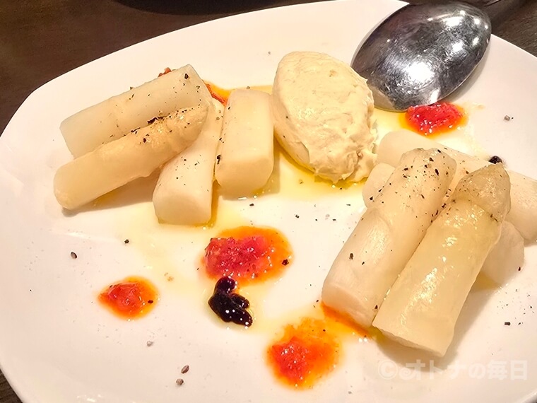 銀座　ビストロ　ヴォージュ　ホワイトアスパラ