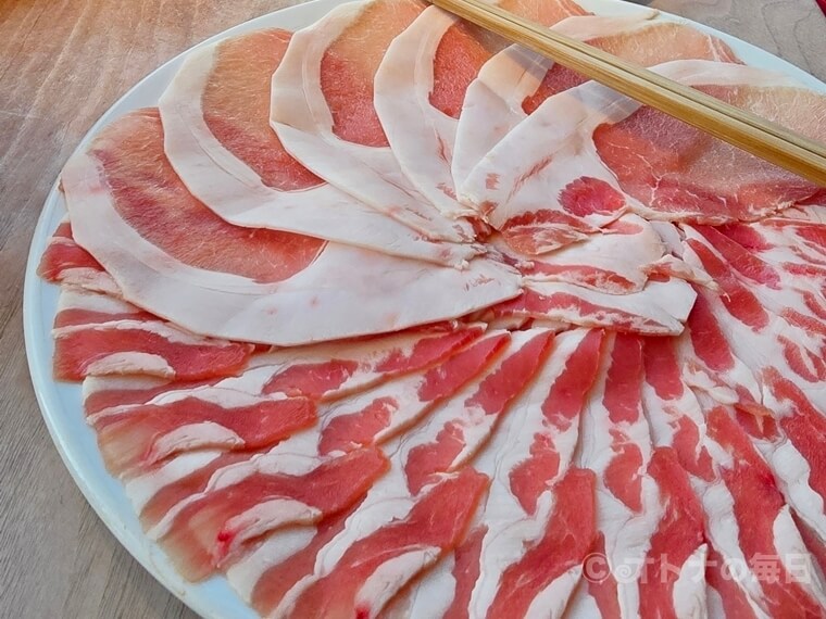 銀座　羅豚　今日のランチ　黒豚しゃぶしゃぶ