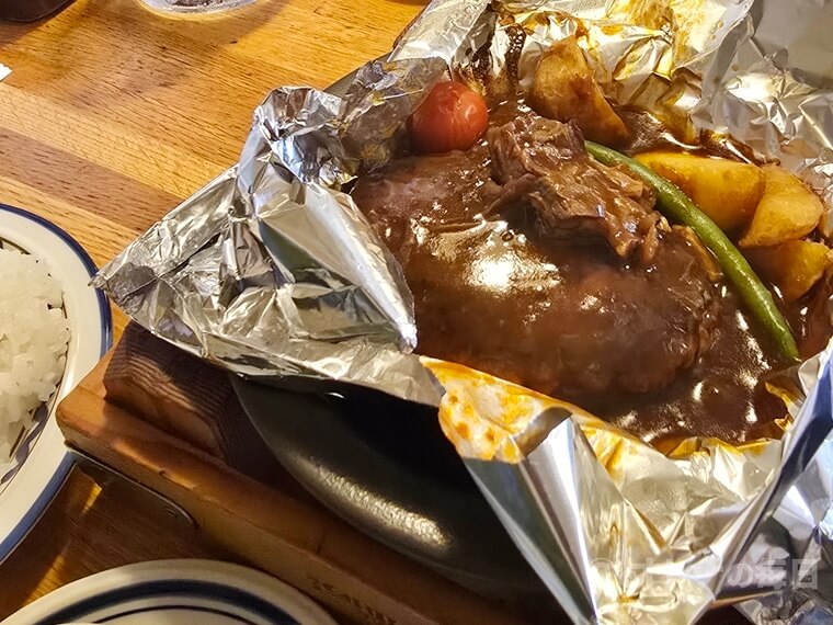上野ランチ 上野アトレ つばめグリル  ハンブルグステーキ