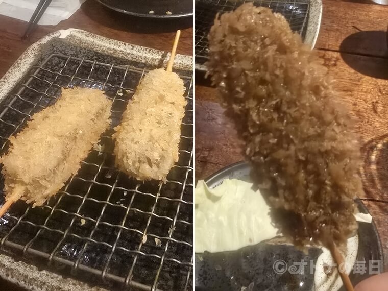 美味しん坊 大阪串かつ てん家わん屋 半妻 串カツ