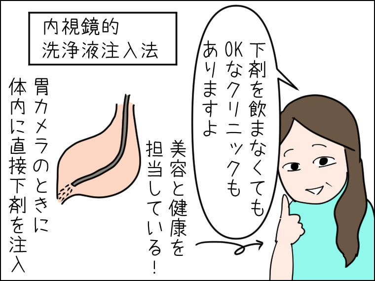 毎日がエンタメ 胃カメラ 腸カメラ 下剤を飲まない 洗浄液注入法 クリニック