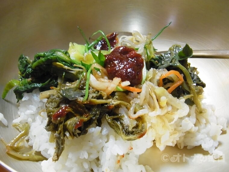 韓国グルメ 合井 ソルネハノクチプ 白菜チヂミ 定食